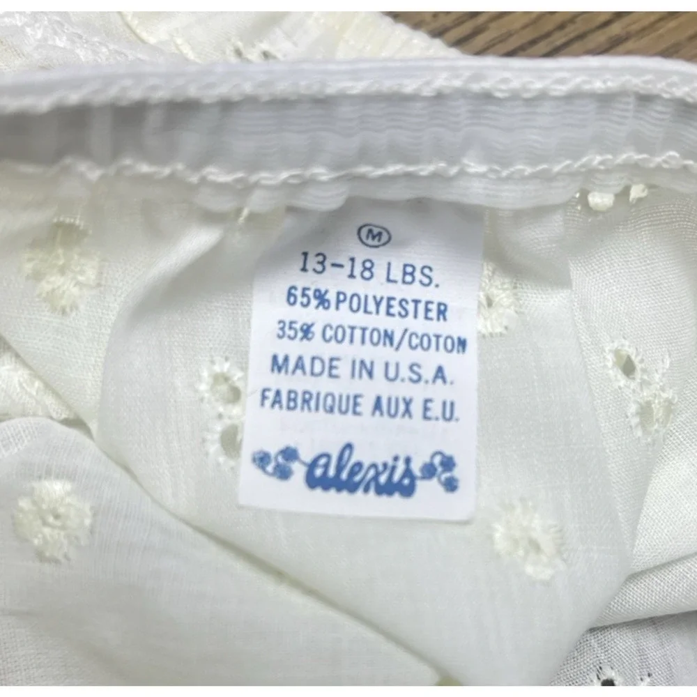 Vintage Baby Diaper Cover Lot White Eyelet Ribbon Bloomers & Outfit 6-12 Months